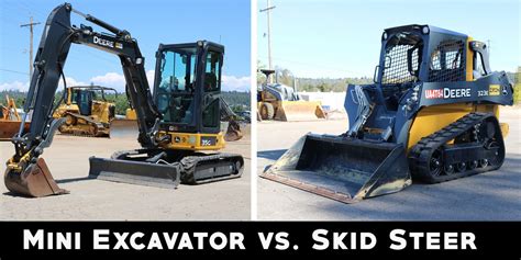 excavators skid steer|skid steer vs mini excavator.